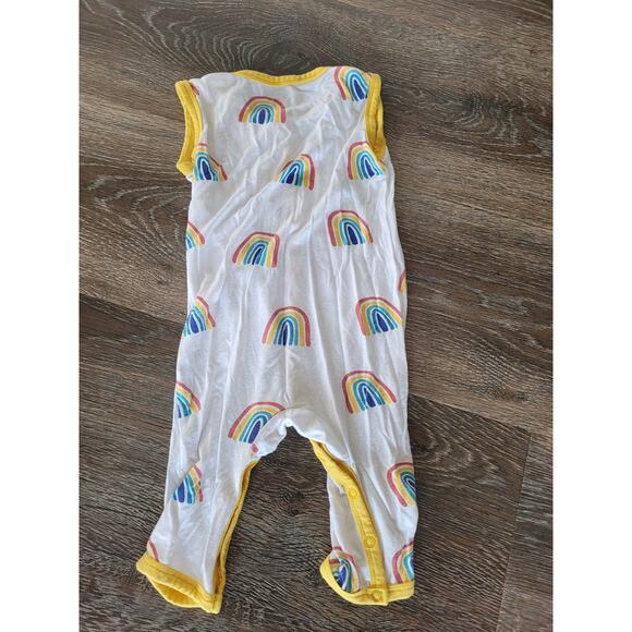 Kyte Baby Bamboo Yellow Rainbow Romer One Piece Short Sleeve 12-18 months #8 - Picture 2 of 4